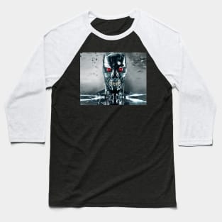 Terminator Robot Mask Baseball T-Shirt